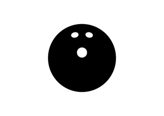 Classic Black Bowling Ball Icon with Finger Holes, Top-Selling Vector Graphic for Bowling Alleys, Websites, and Merchandise Designs