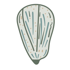 Decorative sea shell icon for beach and summer design projects.
