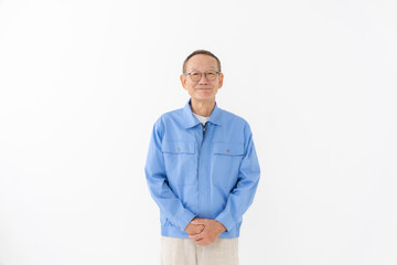 作業着を着た男性