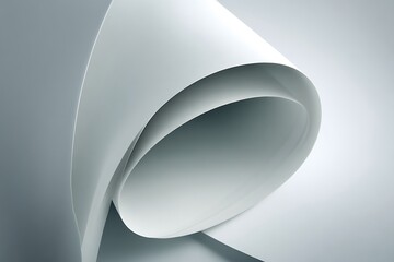 Abstract curves in elegant white shades