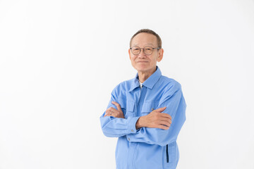 作業着を着た男性
