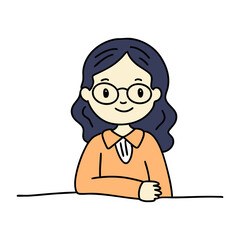 Illustration of a student studying while attending class