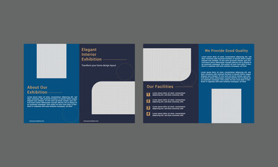 Creative real estate bifold brochure design template a4.