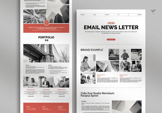 Interior Email News Letter Layout