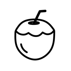 coconut water drink icon vector on white background