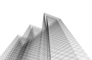 Abstract architecture vector 3d background