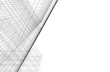 Abstract architecture vector 3d background