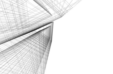 Abstract architecture vector 3d background