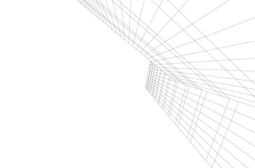 Abstract architecture vector 3d background
