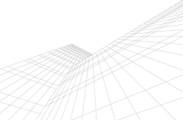 Abstract architecture vector 3d background