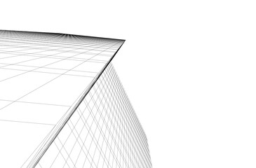 Abstract architecture vector 3d background
