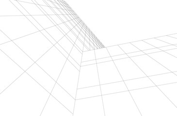 Abstract architecture vector 3d background