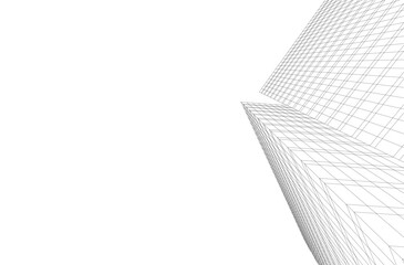 Abstract architecture vector 3d background