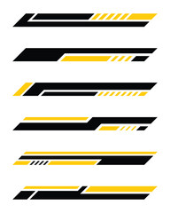 Abstract geometric stripes car wrap racing stickers collection © MustikaRatna