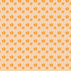 Floral pattern of small flowers and leaves for fabric	