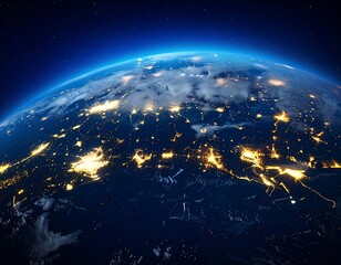 Earth at night, city lights (3)
