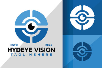 Letter H Eye Symbol Logo Icon Vector Design Illustration