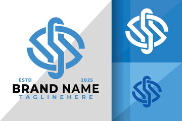 Letter Ss Monogram Symbol Logo Icon Vector Design Illustration