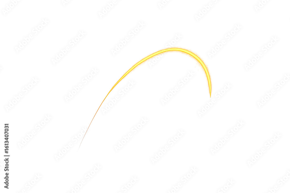 Poster luminous golden light arc sweeping across transparent surface, creating dynamic motion graphics effe