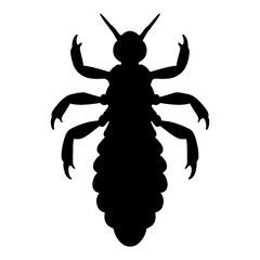 A louse silhouette vector style 