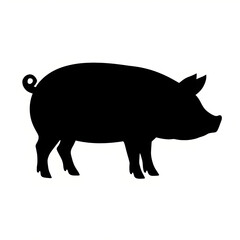 A pig silhouette vector style 