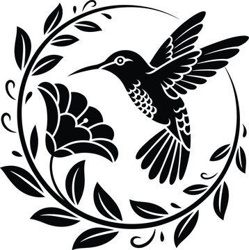 Hummingbird DXF EPS
Floral Hummingbird EPS, Hummingbird Clipart, Hummingbird Vector Image, Bird Silhouette, Flower EPS, 
