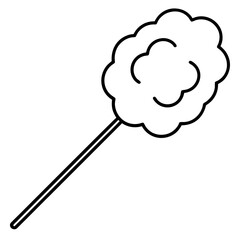 cotton-bud ear wax re  icon line airt vactor Illustrations on white backgroud.