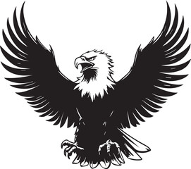 Bold Eagle Spreads Wings to Strike