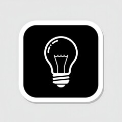 Flat Design Lightbulb Idea Icon