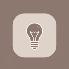 Glyph Style Lightbulb Idea Innovation Icon