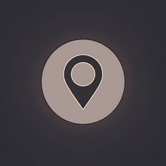 Thin Line Location Pin Map Icon