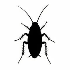 A cockroach silhouette vector style 