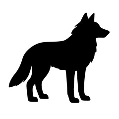 A wolf silhouette vector style 