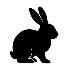 A rabbit silhouette vector style 