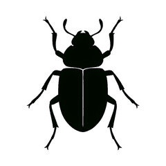 A beetle silhouette vector style 