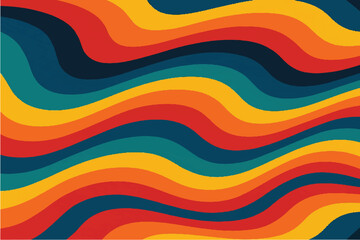 Colorful and Abstract Wavy Patterns Modern and Retro Designs