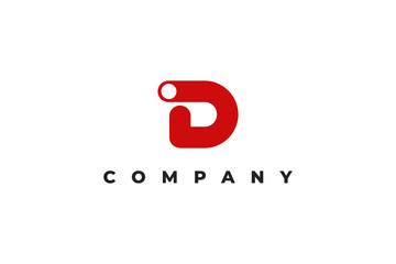 letter d power off minimal logo