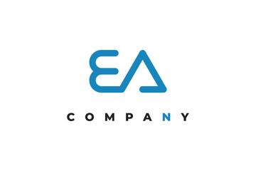 letter e and a triangle minimal logo