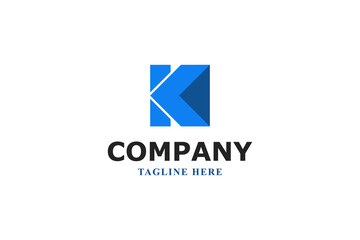 letter k and arrow modern business logo