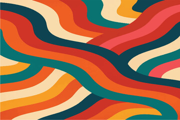 Colorful and Abstract Wavy Patterns Modern and Retro Designs