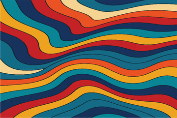 Colorful and Abstract Wavy Patterns Modern and Retro Designs