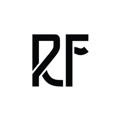 RF monogram logo design letter text name symbol monochrome logotype alphabet character simple logo