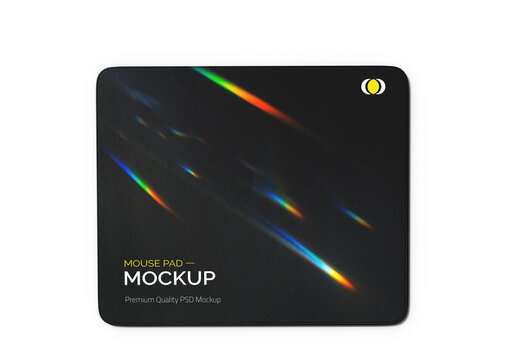 Black Mousepad Mockup Isolated