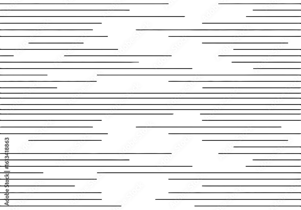 Poster vector art of an abstract pattern of horizontal black and gray lines on a white background