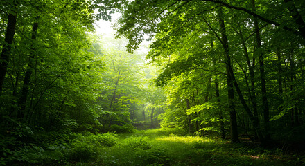 Obraz premium sunlight in the forest