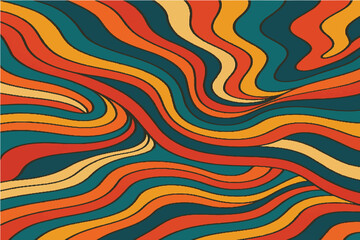 Colorful and Abstract Wavy Patterns Modern and Retro Designs