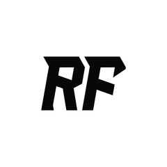 Obraz premium RF monogram logo design letter text name symbol monochrome logotype alphabet character simple logo