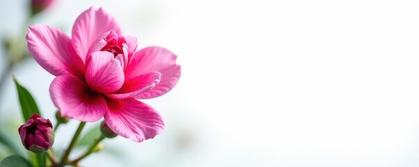 Delicate blooms, vibrant petals isolated on pure white , decoration, bright, red