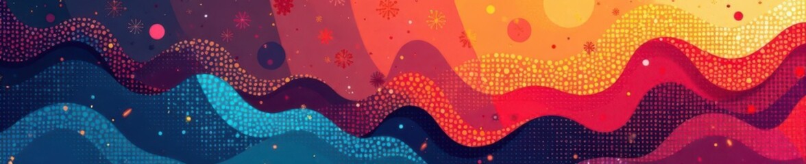Halftone effect with organic, flowing abstract shapes , shapes, design