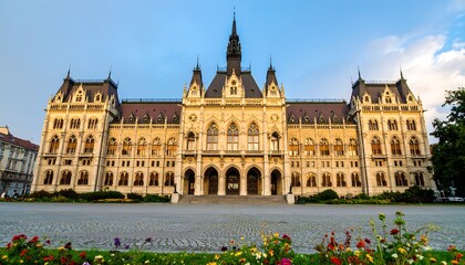 Obraz premium City Hall of Debrecen Hungary a beautiful example of Neo Gothic architecture